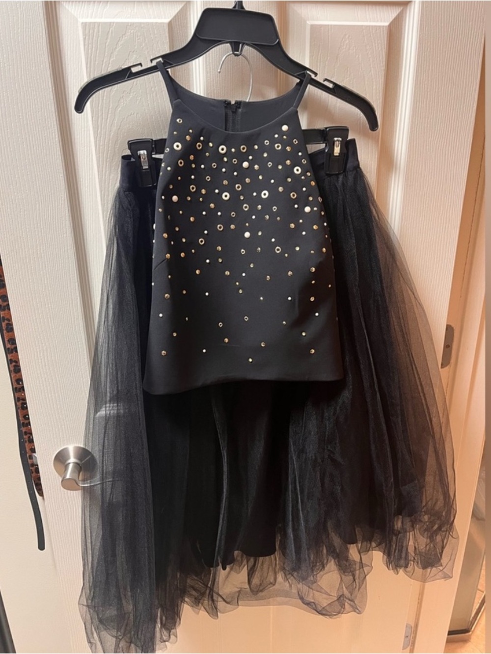 NWT! Badgley Mischka 2 Piece Dress Top & Tulle Skirt Sz 6